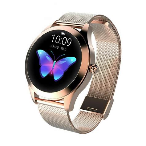 General - KW10 Women Smart Watch Waterproof Bluetooth Heart Rate Monitor Wrist Band,Gold ...