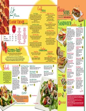 Ledos Menu - Fill and Sign Printable Template Online