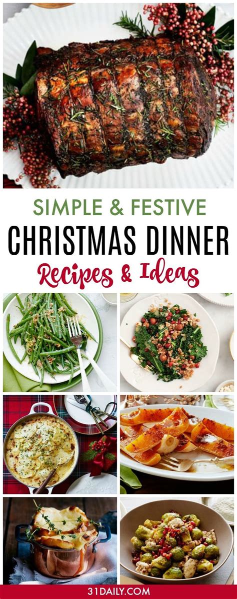 Simple and Festive Christmas Dinner Recipes | Christmas food dinner ...