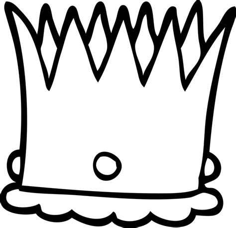 line drawing cartoon silver crown 12171289 Vector Art at Vecteezy