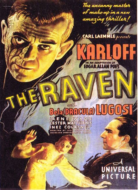 The Raven (1935) Poster | Movie posters vintage, Horror movie posters, Movie posters