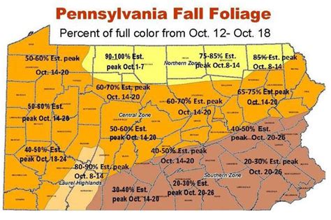 Pennsylvania Fall Foliage Peak Map 2024 - Alica Aveline