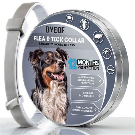Reviews DYEOF Flea Tick Collar for Dogs - 12 Months Protection ...