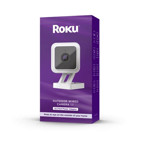 Roku Smart Home Outdoor Wired Camera SE Wi-Fi®-connected Security Camera with Motion & Sound ...