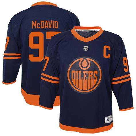 Toddler Edmonton Oilers Connor McDavid Navy Alternate Replica Player Jersey