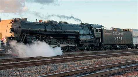 4K - Santa Fe 3751 Steam Locomotive Departing the 2017 Fullerton Railroad Days - 5/7/17 - YouTube