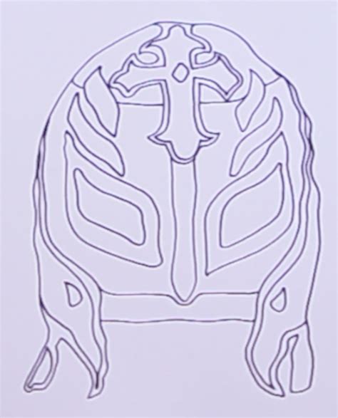 How to draw Rey Mysterio mask (WWE)