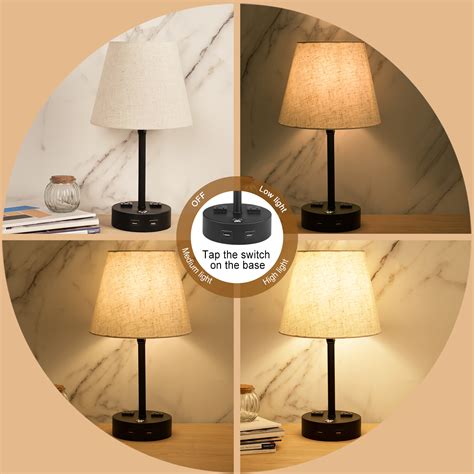 Bedroom Lamps, USB Nightstand Lamp, Dimmable Bedside Lamps Set Of 2 | opoway