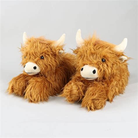 Cute Highland Cow Slippersscottish Highland Cattle Slippers - Etsy