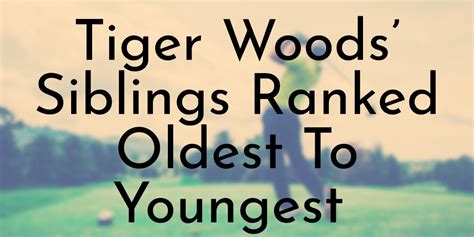 3 Tiger Woods’ Siblings Ranked Oldest To Youngest - Oldest.org