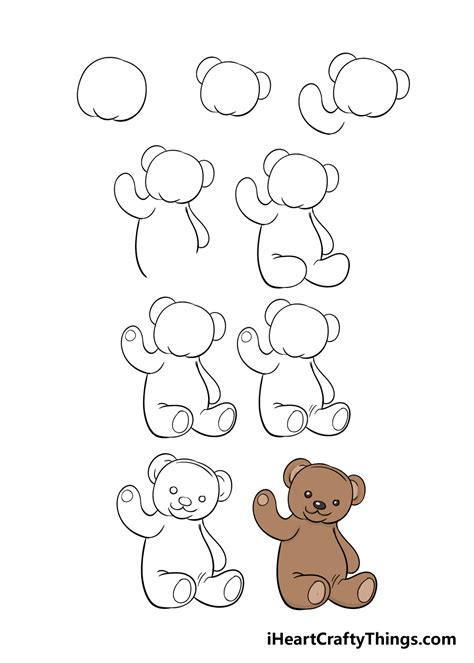 How To Draw A Cute Teddy Bear Step By Step