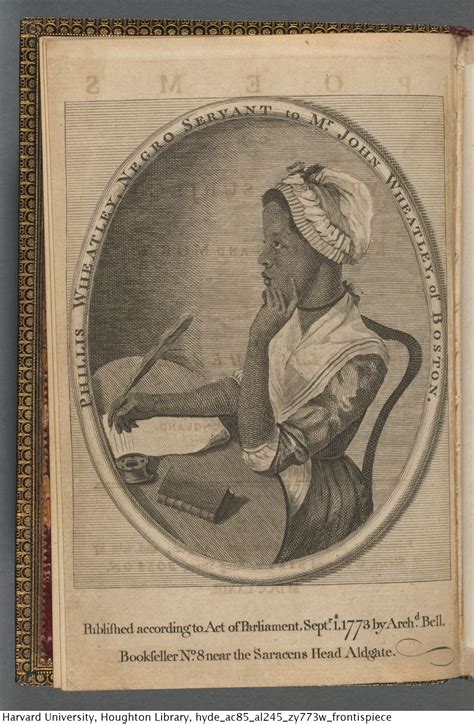 Portrait of Phillis Wheatley from her Poems on... — Houghton Library