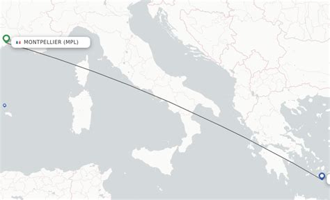 Direct (non-stop) flights from Montpellier to Thira - schedules - FlightsFrom.com