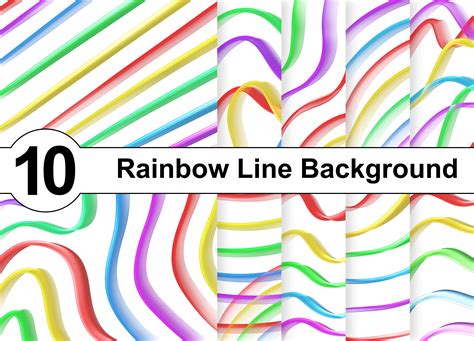 Rainbow Line Background Graphic by PurMoon · Creative Fabrica