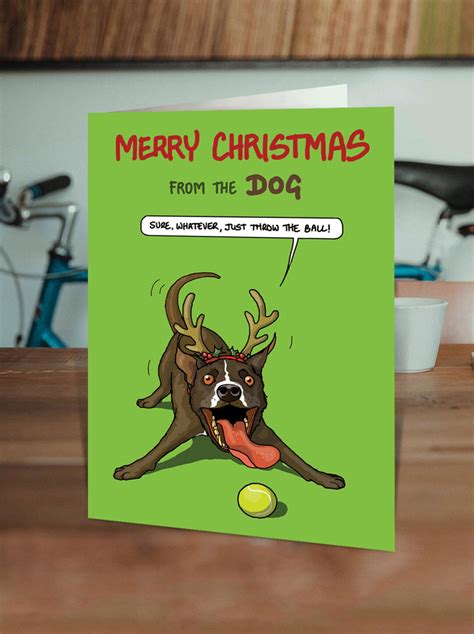 Funny Christmas Card From the Dog Dog Xmas Cards for Him Her - Etsy