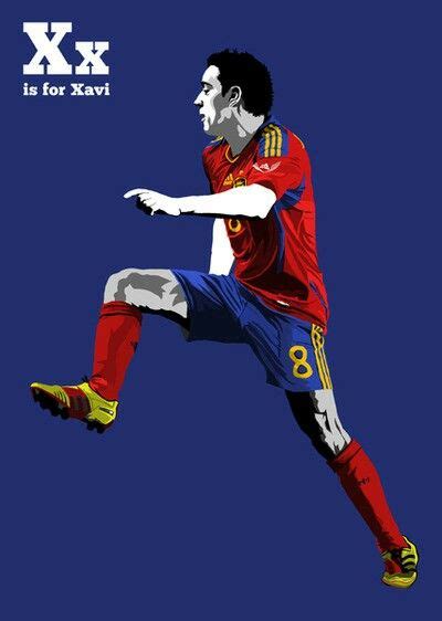 Xavi of Barcelona & Spain wallpaper. | Football artwork, Football art ...