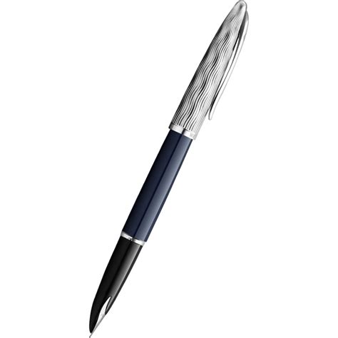 Waterman Carene L’Essence du Bleu Fountain Pen - Metal & Blue - Pen ...