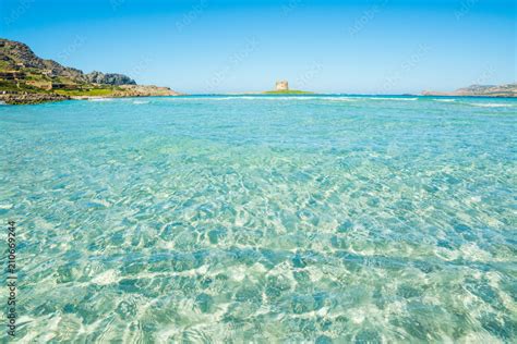 Famous tower in La Pelosa beach in Stintino Stock Photo | Adobe Stock