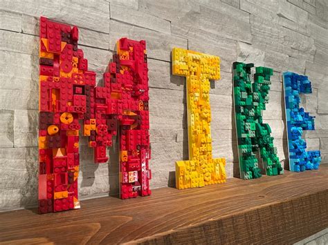 Letters Made With LEGO® Bricks 10 Inches Tall large - Etsy in 2022 ...