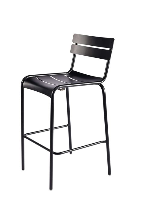 FOHBS303B - Black Commercial Outdoor Metal Barstools | Restaurant Furniture