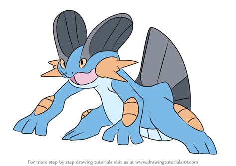 Learn How to Draw Swampert from Pokemon (Pokemon) Step by Step : Drawing Tutorials