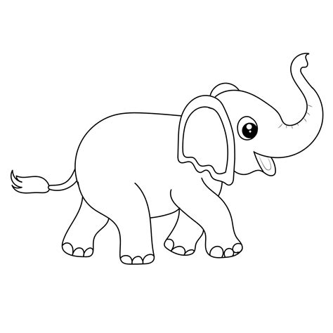 Elephant Outline Drawing Clipart Coloring Pages Animals Animal | Porn ...