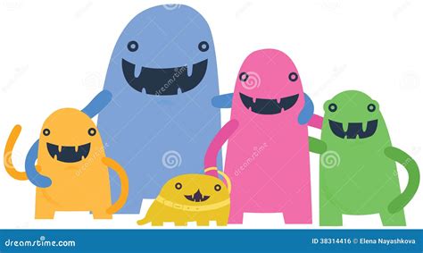 Monster Family Illustration. Stock Photo | CartoonDealer.com #67497720