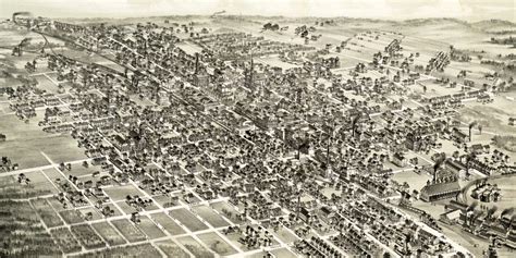 Historic map of Hazleton, Pennsylvania from 1884 - KNOWOL