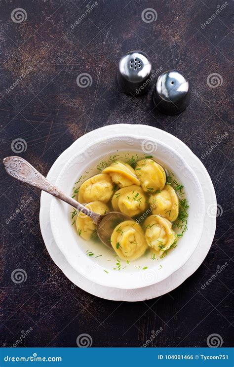 Boiled dumplings stock photo. Image of pork, menu, parsley - 104001466