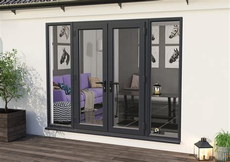 Climadoor Anthracite Grey Part Q Compliant UPVC French Doors at Vivid Doors