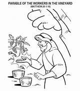Parable Of The Workers In Vineyard Sower Coloring  sketch template