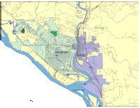 Editable Longview Washington, WA City Map - Illustrator / PDF | Digital Vector Maps