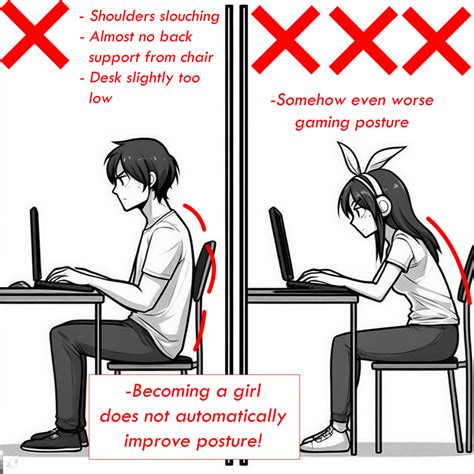 Correct Gaming Posture by fakenameyfakenamey on DeviantArt