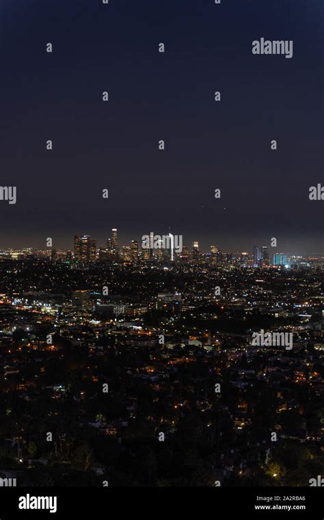 Night landscape of Los Angeles Stock Photo - Alamy