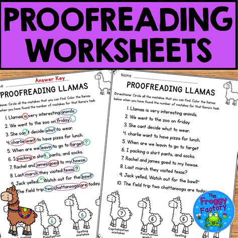 Editing and Proofreading Worksheets - Worksheets Library