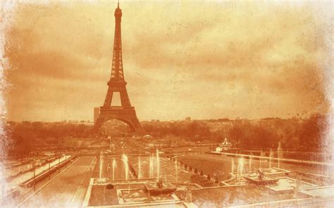 Old Photo Of The Eiffel Tower Mac Wallpaper Download | AllMacWallpaper