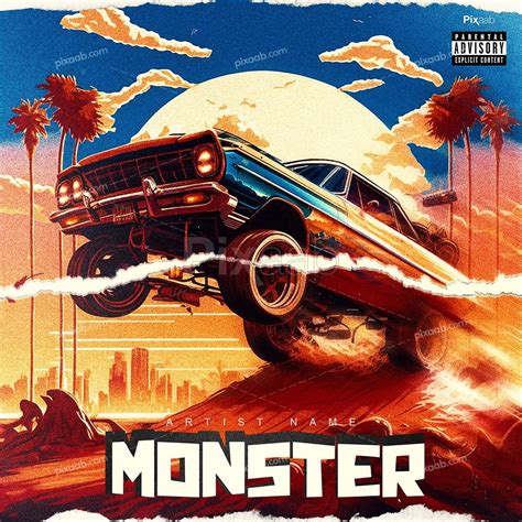 Monster Album Cover Art PSD Template - Pixaab.com