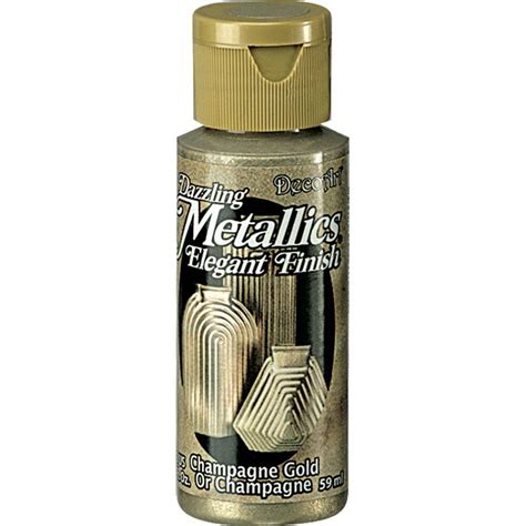 DecoArt Dazzling Metallics 2 oz. Champagne Gold Acrylic Paint-DA202-3 - The Home Depot