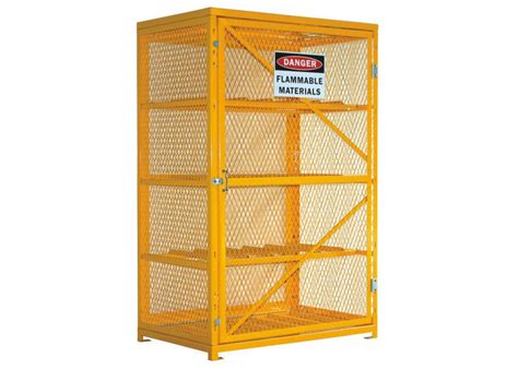 46” Wide 12 Cylinder Storage Cabinet Propane Tank Cage Steel Top And Bottom