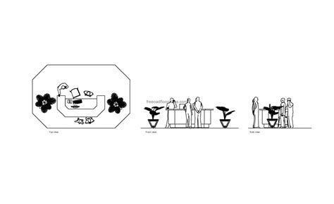 Hotel Reception Desk - Free CAD Drawings