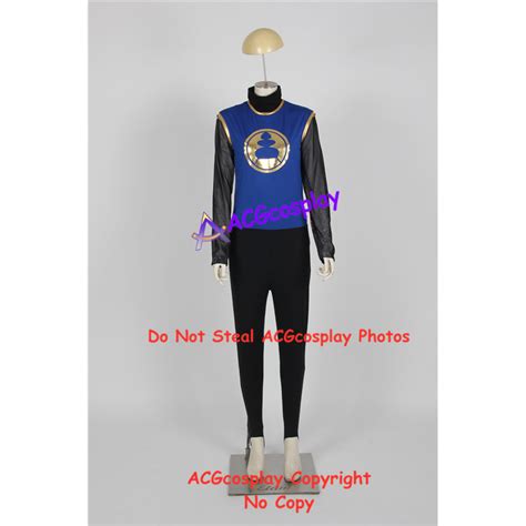 Power rangers Ninja Storm Blake Bradley Navy Thunder Ranger cosplay costume