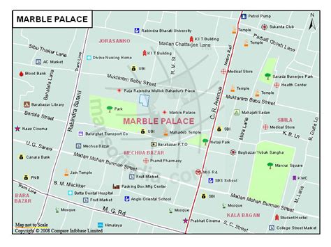 Marble Palace Map, Kolkata - Maps Of India