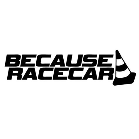 20*5.5CM BECAUSE RACECAR Funny Personality Reflective Car Stickers ...