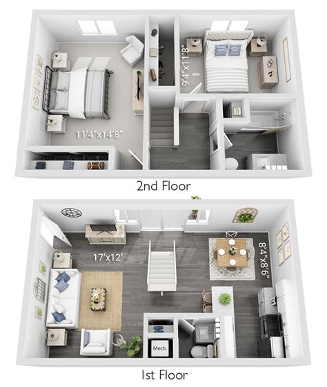 Mayfield Heights, OH Apartments | Pepperwood Townhomes & Gardens | Floorplans