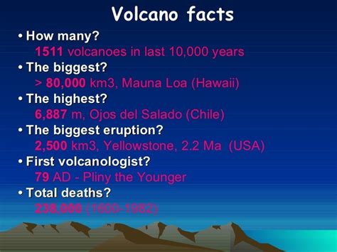 volcano facts
