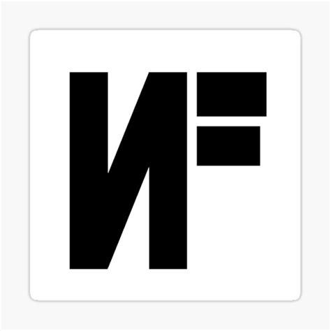 "NF Logo White and Black" Sticker by HardArtOfficial | Redbubble