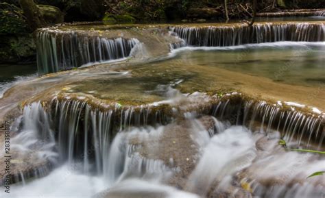 Beautiful Erawan Waterfall, Erawan National Park Stock Photo | Adobe Stock