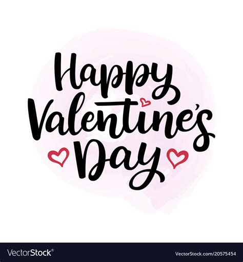 Lettering happy valentines day Royalty Free Vector Image