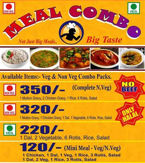 Meal Combo Menu, Menu for Meal Combo, Versova, Andheri West, Mumbai ...