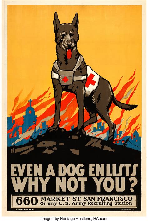 World War I Propaganda (U.S. Army, c. 1917-18). Recruitment Poster ...